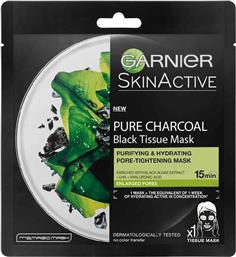 Garnier SkinActive Pure Charcoal Μαύρη Μάσκα Προσώπου για Καθαρισμό 28gr