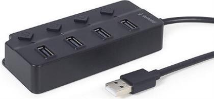 Gembird USB 2.0 Hub 4 Θυρών με σύνδεση USB-A και Εξωτερική Παροχή Ρεύματος