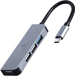 Gembird USB 3.1 Hub 4 Θυρών με σύνδεση USB-C Γκρι