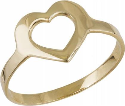 Γυναικείο δαχτυλίδι με καρδιά Κ9 041459 041459 Χρυσός 9 Καράτια