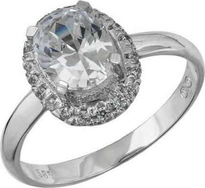 Γυναικείο λευκόχρυσο δαχτυλίδι με ροζέτα Κ14 039592 039592 Χρυσός 14 Καράτια από το Kosmima24