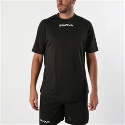 Givova One Ανδρικό Αθλητικό T-shirt Κοντομάνικο Μαύρο από το MybrandShoes