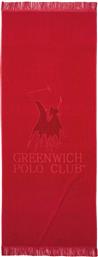 Greenwich Polo Club 3657 Πετσέτα Θαλάσσης με Κρόσσια Κόκκινη 170x70εκ. από το Katoikein
