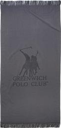 Greenwich Polo Club 3783 Πετσέτα Θαλάσσης Βαμβακερή Γκρι με Κρόσσια 170x80εκ. από το 24home