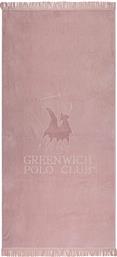 Greenwich Polo Club Πετσέτα Θαλάσσης Παρεό με Κρόσσια Ροζ 190x90εκ. από το Spitishop