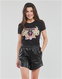 Guess Γυναικείο T-shirt Floral Μαύρο