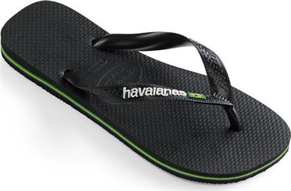 Havaianas Brasil Logo Flip Flops σε Μαύρο Χρώμα από το Cosmos Sport