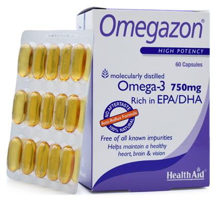 Omegazon Ιχθυέλαιο 750mg 60 κάψουλες Health Aid