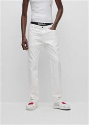 Hugo Boss Ανδρικό Παντελόνι Τζιν Ελαστικό σε Slim Εφαρμογή Λευκό από το Clodist