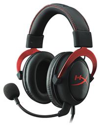 HyperX Cloud II Over Ear Gaming Headset με σύνδεση USB / 2x3.5mm Κόκκινο