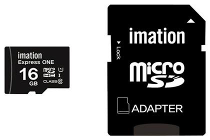 Express One microSDHC 16GB Class 10 UHS-I με αντάπτορα Imation από το Elektrostore24