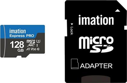 Imation Express Pro microSDXC 128GB Class 10 U3 V30 A1 with Adapter από το Elektrostore24
