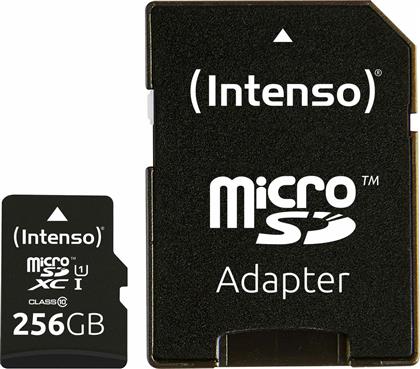 Intenso microSDXC 256GB Class 10 U1 UHS-I με αντάπτορα από το e-shop