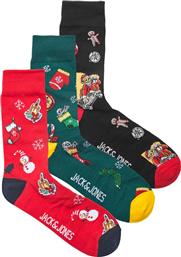 Jack & Jones Ανδρικές Χριστουγεννιάτικες Κάλτσες Deep Teal 3 Pack