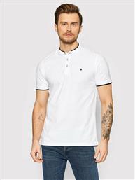Jack & Jones Ανδρική Μπλούζα με Κουμπιά Κοντομάνικη Λευκή από το Modivo