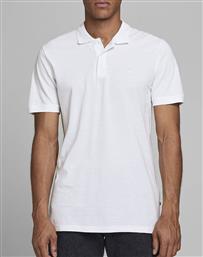 Jack & Jones Ανδρικό T-shirt Κοντομάνικο Polo Λευκό από το Cosmos Sport