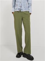 Jack & Jones Γυναικείο Ψηλόμεσο Υφασμάτινο Παντελόνι με Λάστιχο σε Κανονική Εφαρμογή Four Leaf Clover από το Plus4u