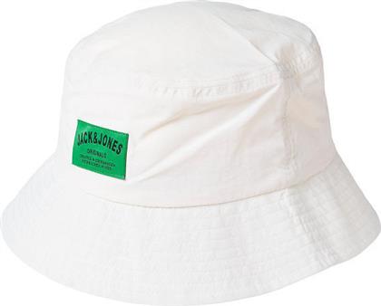 Jack & Jones Υφασμάτινo Ανδρικό Καπέλο Στυλ Bucket Λευκό από το Altershops