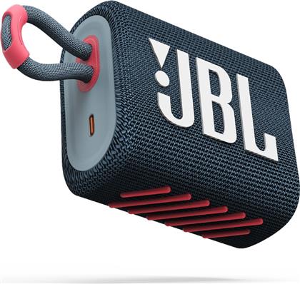 JBL Go 3 Αδιάβροχο Ηχείο Bluetooth 4.2W με 5 ώρες Λειτουργίας Blue/Pink από το Public