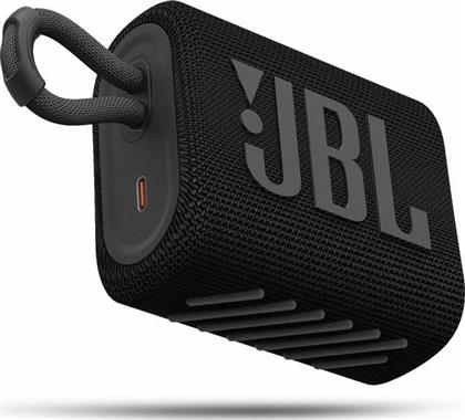 JBL Go 3 Αδιάβροχο Ηχείο Bluetooth 4.2W με Διάρκεια Μπαταρίας έως 5 ώρες Μαύρο από το e-shop