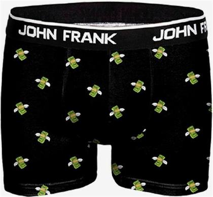 John Frank Money Flies Ανδρικό Μποξεράκι Μαύρο με Σχέδια από το Closet22