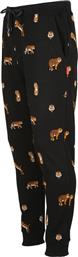John Frank Tiger Χειμερινό Ανδρικό Παντελόνι Πιτζάμας Βαμβακερό Μαύρο από το Closet22