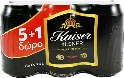 Kaiser Pilsner Lager Κουτί 6x330ml