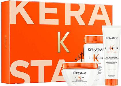 Kerastase Nutritive - Limited Edition Σετ Περιποίησης Μαλλιών με Σαμπουάν, Μάσκα και Θερμοπροστασία 3τμχ