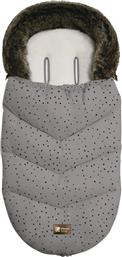 Kikka Boo Luxury Fur Dots Universal Ποδόσακος Καροτσιού Αδιάβροχος Γκρι με Fleece Επένδυση 95x45εκ. από το Spitishop