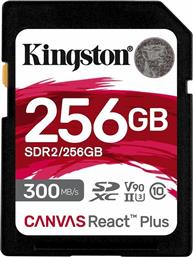 Kingston Canvas React Plus SDXC 256GB Class 10 U3 V90 UHS-II από το e-shop