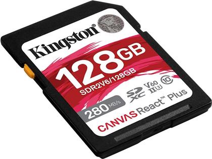 Kingston Canvas React Plus V60 SDXC 128GB Class 10 U3 V60 UHS-II