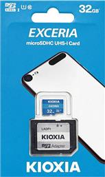 Kioxia EXCERIA microSDHC 32GB Class 10 U1 UHS-I με αντάπτορα από το e-shop