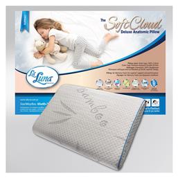 Παιδικό Μαξιλάρι Ύπνου Memory Foam Soft Cloud Deluxe Λευκό 40x65εκ. La Luna από το Spitishop