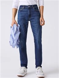 Lacoste Ανδρικό Παντελόνι Τζιν Ελαστικό σε Slim Εφαρμογή Μπλε