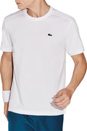 Lacoste Technical Jersey Ανδρικό Αθλητικό T-shirt Κοντομάνικο Λευκό