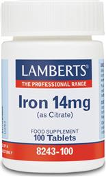 Lamberts Iron 14mg (Citrate) 100 ταμπλέτες
