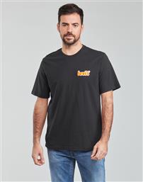 Levi's Ανδρικό T-shirt Μαύρο με Λογότυπο από το Spartoo
