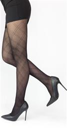 Linea D'oro Διάφανο Γυναικείο Καλσόν Μαύρο με Print από το Closet22
