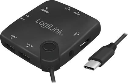 LogiLink USB 2.0 Hub 3 Θυρών με σύνδεση USB-C από το e-shop