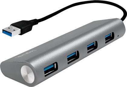 LogiLink USB 3.0 Hub 4 Θυρών με σύνδεση USB-A Ασημί από το Plus4u