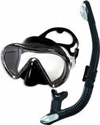Mares Vento Set Μάσκα Θαλάσσης με Αναπνευστήρα Μαύρη από το Zakcret Sports