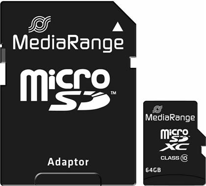 MediaRange microSDXC 64GB Class 10 A1 High Speed με αντάπτορα