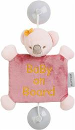 Nattou Σήμα Baby on Board Κουκλάκι με Βεντούζα Iris & Lali Ροζ από το Toyscenter