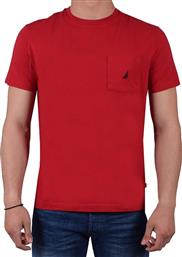 Nautica Ανδρικό T-shirt Κόκκινο Μονόχρωμο από το Plus4u