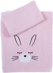 Nef-Nef I Love Bunnies Σετ Βρεφικές Πετσέτες 2τμχ Ροζ Βάρους 360gr/m² από το Spitishop