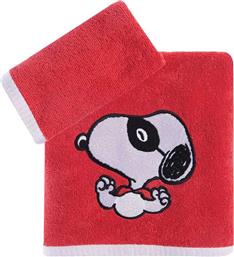 Nef-Nef Snoopy Hero Mask Σετ Βρεφικές Πετσέτες Κόκκινες 2τμχ από το Spitishop