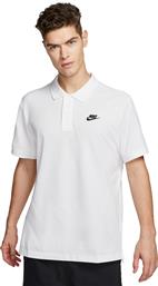 Nike Sportswear Club Essentials Ανδρικό T-shirt Κοντομάνικο Polo Λευκό από το E-tennis
