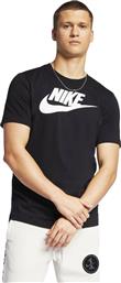 Nike Icon Futura Ανδρικό Αθλητικό T-shirt Κοντομάνικο Μαύρο από το Cosmos Sport