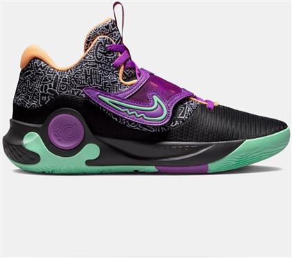 Nike KD Trey 5 X Ψηλά Μπασκετικά Παπούτσια Black / Peach Cream / Green Glow / Vivid Purple