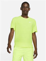 Nike Miler Αθλητικό Ανδρικό T-shirt Dri-Fit Volt Μονόχρωμο από το SportsFactory